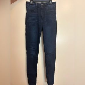 Size 2 Regular American Eagle Dark Wash Skinny Jeans